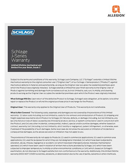 J-Series Warranty