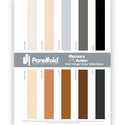 Panelfold Memory Action Vinyl Hinges